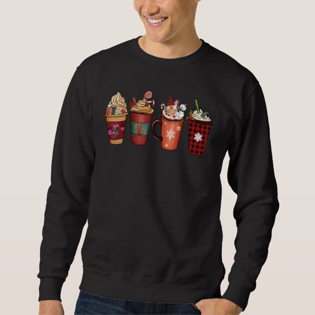 Sweatshirt Christmas Coffee Latte Spice Matching Family Pjs P (Devant)