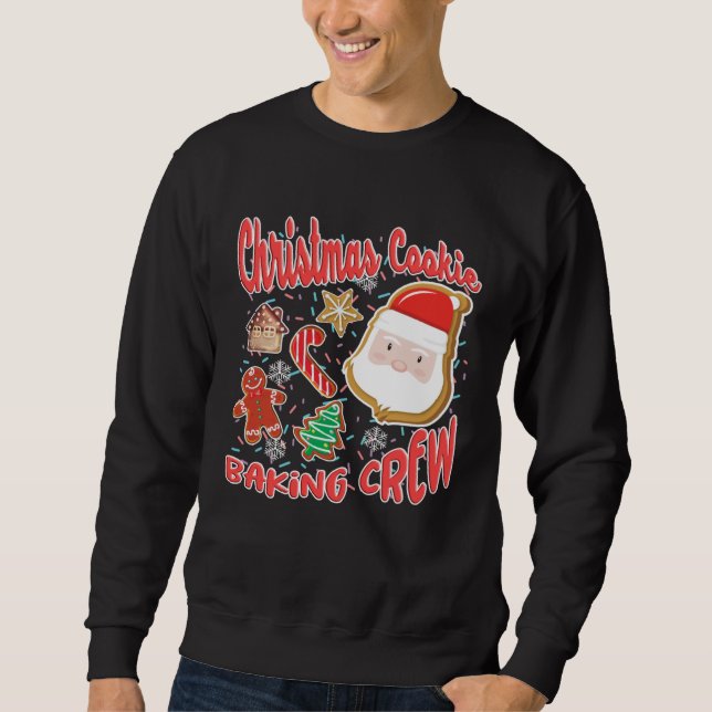 Sweatshirt Christmas Cookie Baking Crew Cookie Crew Family Ch (Devant)