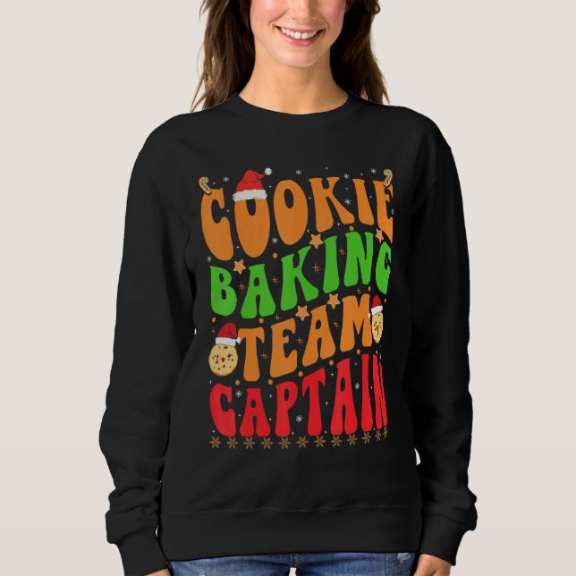 Sweatshirt Christmas Cookie Baking Team Captain Gingerbread X (Devant)