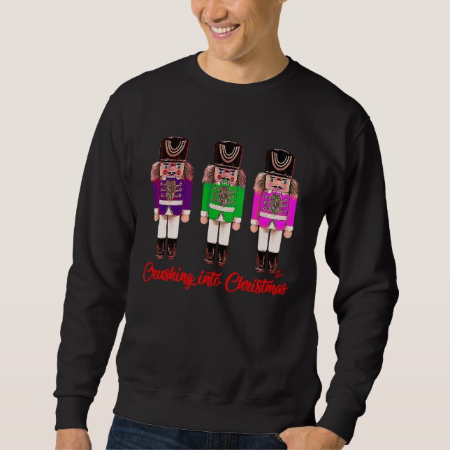 Sweatshirt Christmas crushing into Christmas nutcracker (Devant)
