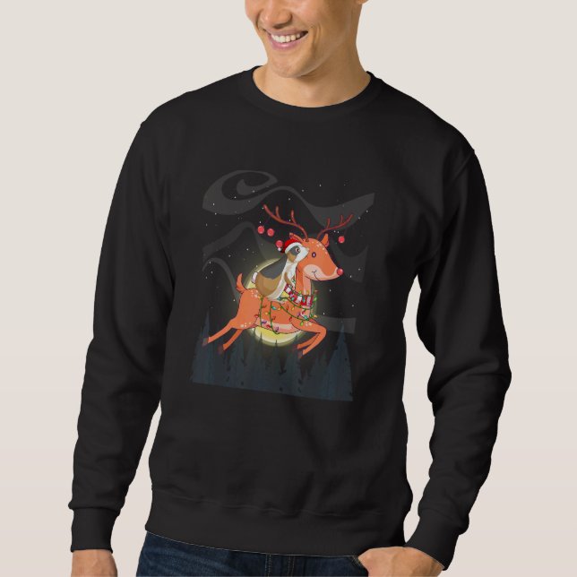 Sweatshirt Christmas for men women kids Guinea Pig Riding Rei (Devant)