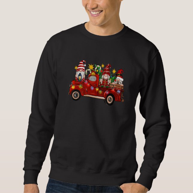 Sweatshirt Christmas Gnomes On Truck Christmas Light Merry Ch (Devant)