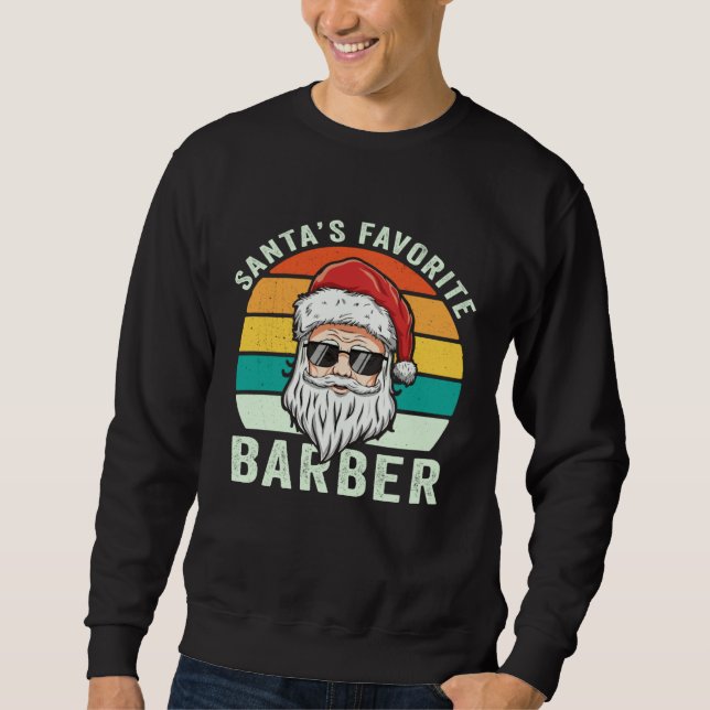 Sweatshirt Christmas Hairdresser Hairstylist Santa s Favorite (Devant)