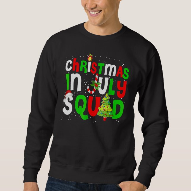 Sweatshirt Christmas In July Squad Summer Xmas Men Women Kids (Devant)