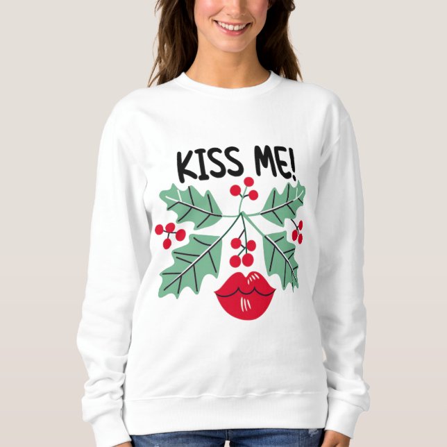 Sweatshirt Christmas Kiss 2025 Funny Cool T-Shirt Gift (Devant)