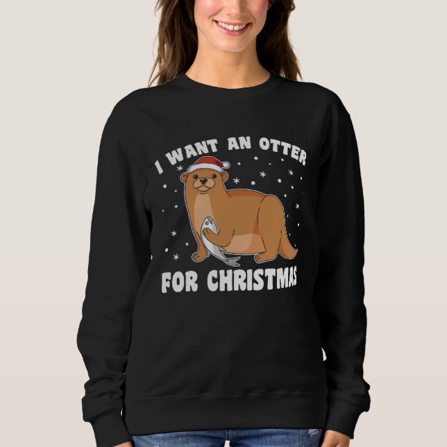 Sweatshirt Christmas Otter Otter For All Christmas Otters (Devant)