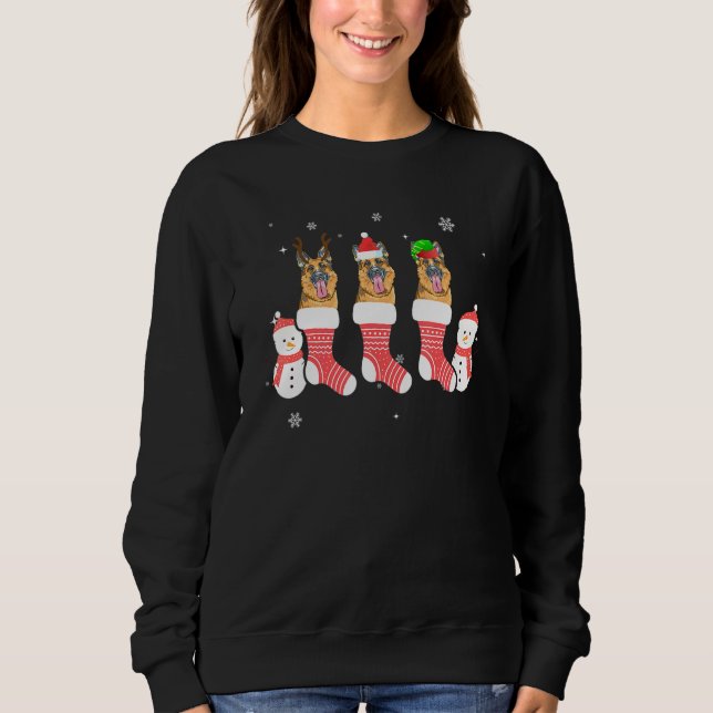 Sweatshirt Christmas Pajama Australian Cattle Dog Xmas Socks (Devant)
