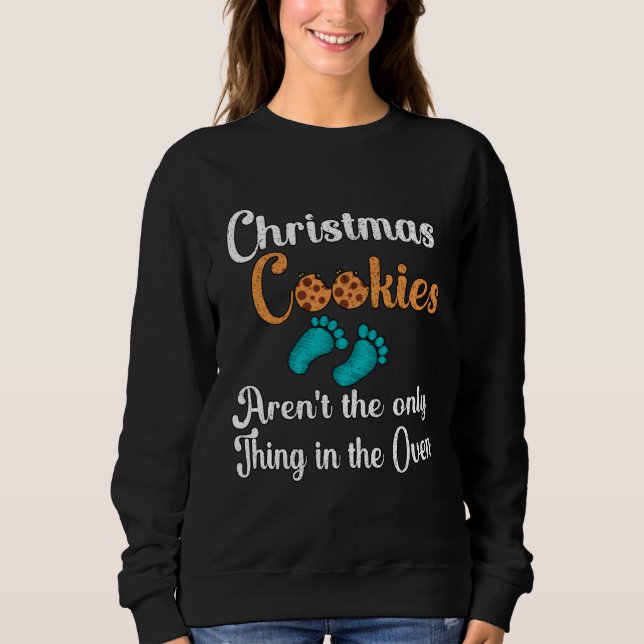 Sweatshirt Christmas Pregnancy Announcement Baby Holiday Dad  (Devant)