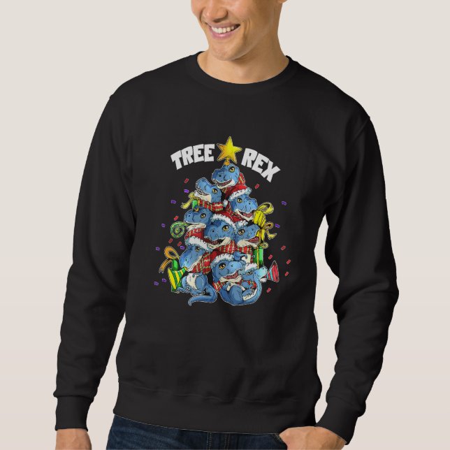 Sweatshirt Christmas rex Dinosaur For Kids Dino Fans X Mas (Devant)