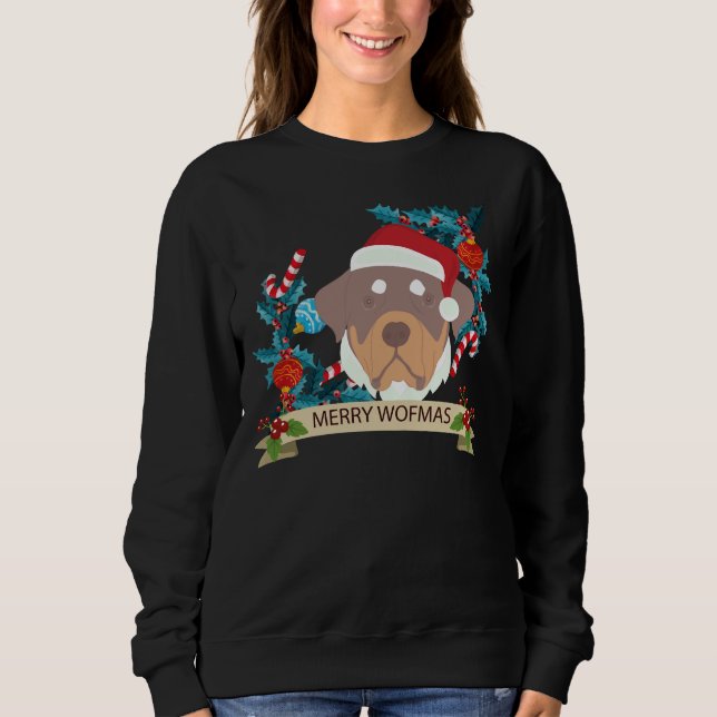 Sweatshirt Christmas Rottweiler 20 (Devant)