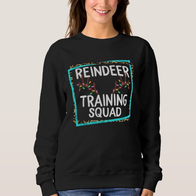 Sweatshirt Christmas Running Reindeer Training Squad 5k Fun R (Devant)