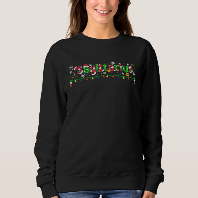 Sweatshirt Christmas Sagittarius Zodiac Sign November Decembe (Devant)
