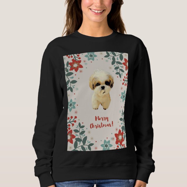 Sweatshirt Christmas Shih Tzu (Devant)