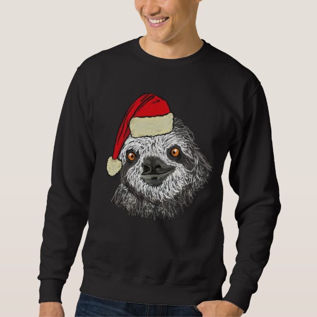 Sweatshirt Christmas Sloth Funny Festive Animal Chill Humour (Devant)