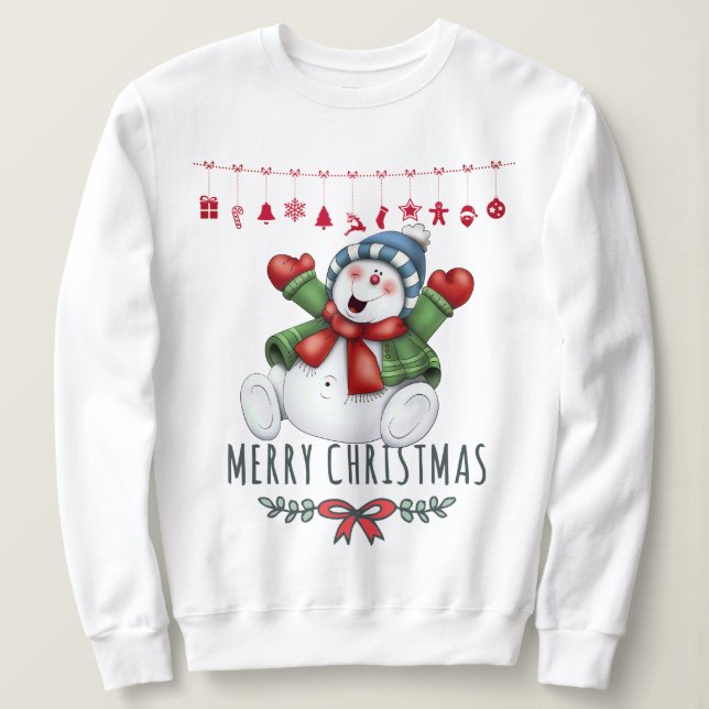 Sweatshirt Christmas Snowman (Design devant)
