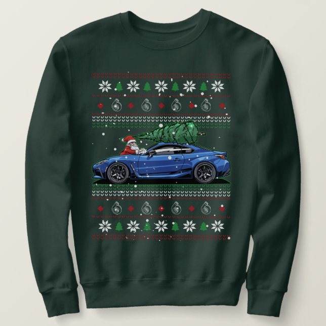 Sweatshirt Christmas Ugly Toyota GR86 ! Meilleur cadeau de ty (Design devant)