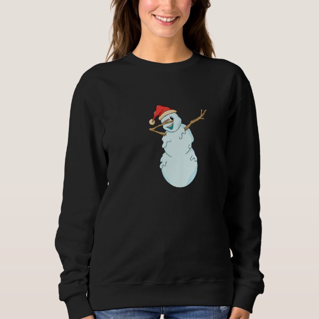 Sweatshirt Christmas Winter Christmas Dab Xmas Dabbing Snowma (Devant)