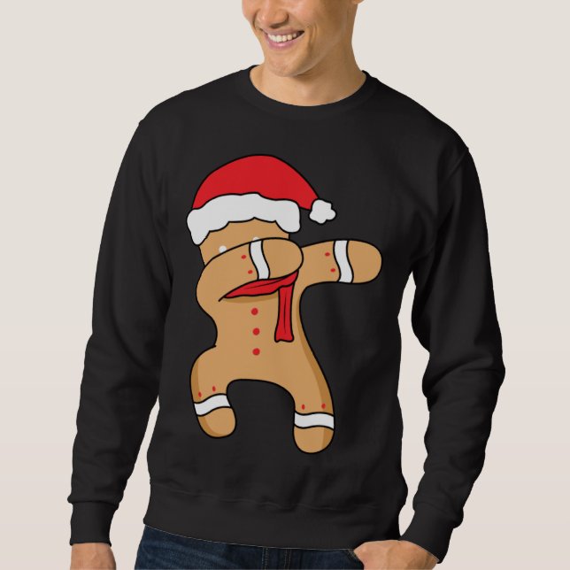 Sweatshirt Christmas winter holiday dance dabbing gingerbread (Devant)