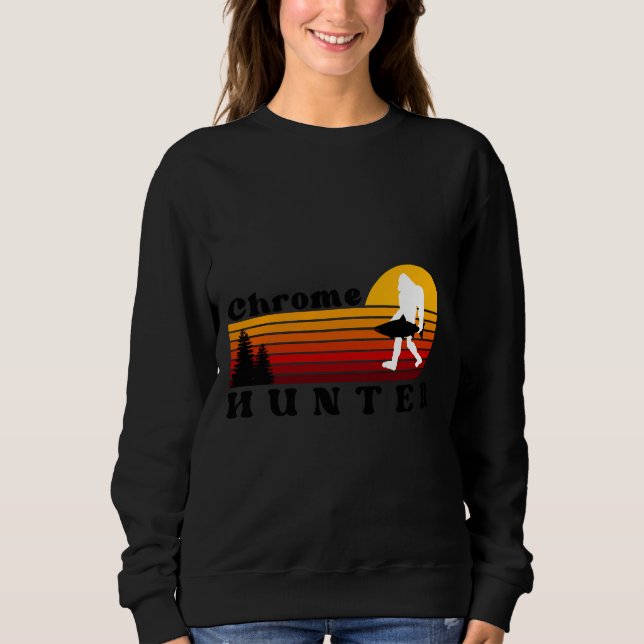 Sweatshirt Chrome Chaser Steelhead Fishing Retro Sunset (Devant)