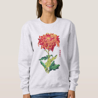 Sweatshirt Chrysanthème Japonais Art Botanique