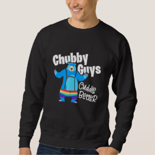 Sweatshirt Chubby Guys Cuddle Meilleur Ours Gay pride Lgbtq
