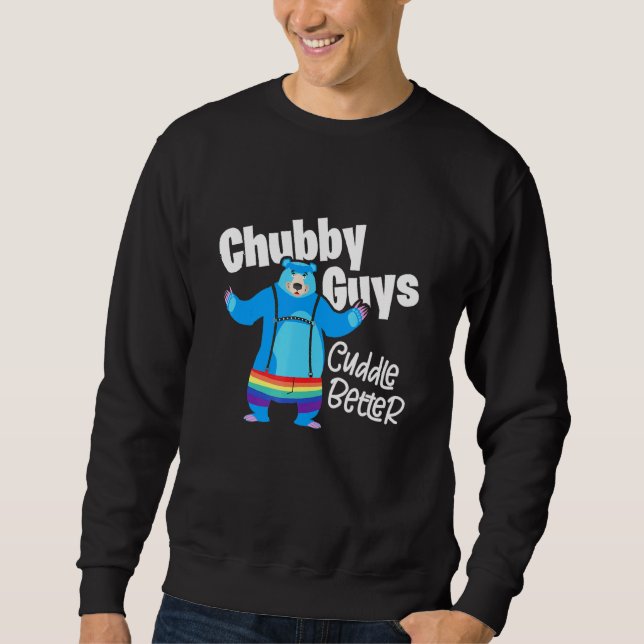 Sweatshirt Chubby Guys Cuddle Meilleur Ours Gay pride Lgbtq (Devant)