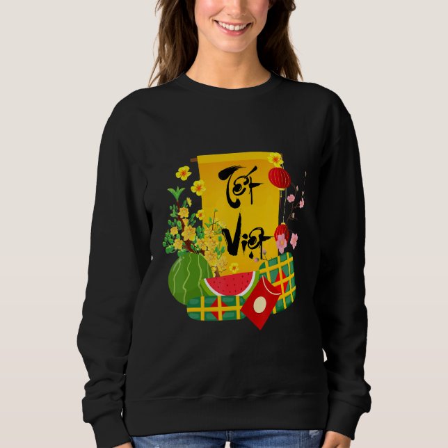 Sweatshirt Chuc Mung Nam Moi Année Du Tigre Tet Viet 2022 (Devant)