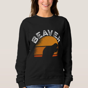 Sweatshirt Chuchoteur de castor dos impression castor