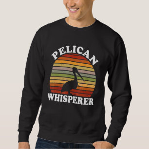 Sweatshirt Chuchoteur de Pélican Animaux Tropicaux Rétro Vint
