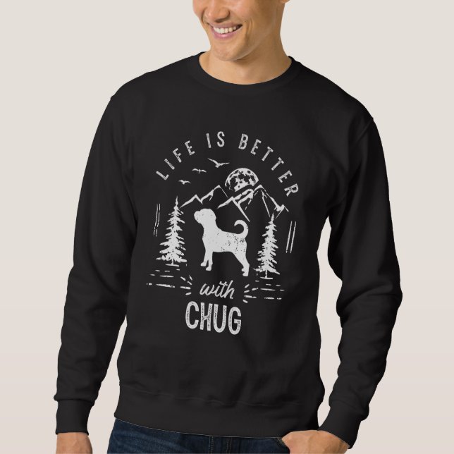 Sweatshirt Chug Life Better Maman Papa Chien (Devant)