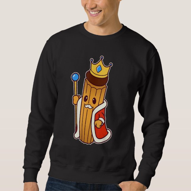 Sweatshirt Churro King - Spanish  Portuguese Cuisine (Devant)