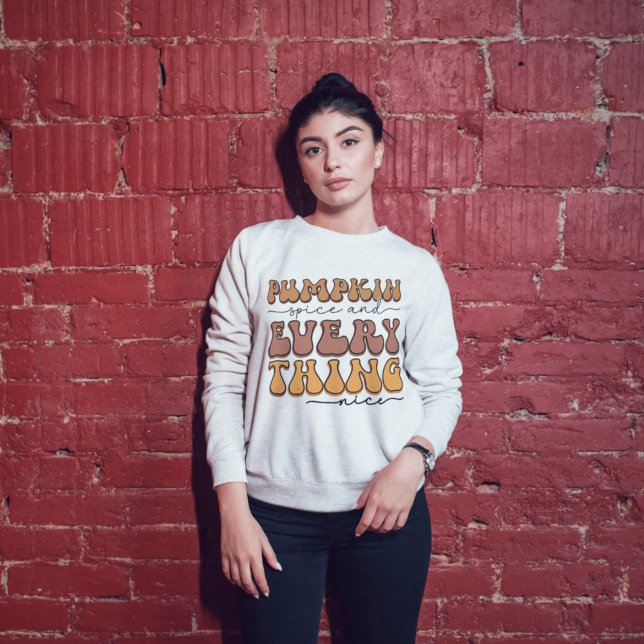 Sweatshirt Chute citrouille d'épices (Créateur téléchargé)