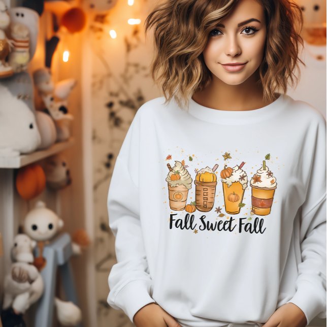 Sweatshirt Chute douce Automne Citrouille Spice Coffee Cup (Fall sweet Fall Pumpkin Spice Coffee Cup Sweatshirt)
