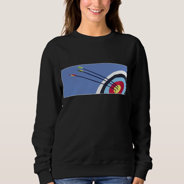 Sweatshirt Cible De Tir À L'Arc Avec Vaches Et Flèches Pour H (Devant)