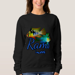Sweatshirt Cichlids Love German Blue Ram Aquarium Fish Tank O