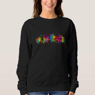 Sweatshirt Ciel de ville aquarelle Maison État Souvenir alexa