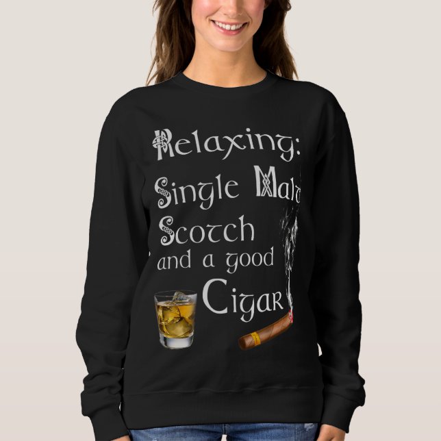 Sweatshirt Cigar À Whiskey Malt Simple Pour Hommes (Devant)