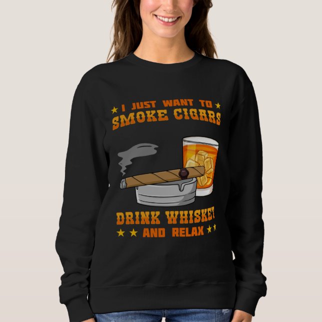 Sweatshirt Cigar Smoker Smoking Quotes   3 (Devant)