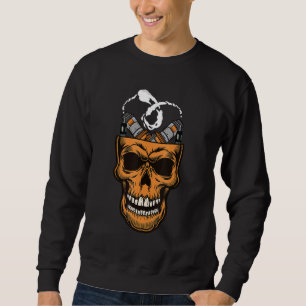 Sweatshirt Cigarette électronique crâne gothique avec MODs et