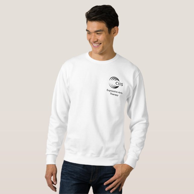 Sweatshirt CIIS EXA à col rond blanc (Devant entier)