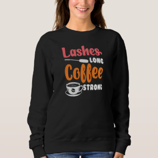 Sweatshirt Cils de femmes longs café fort Maquilleuse Beauté