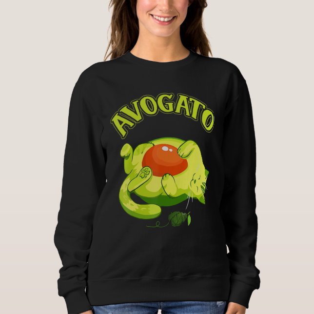 Sweatshirt Cinco De Mayo   Avocado Mexico Meow Avogato Cat (Devant)