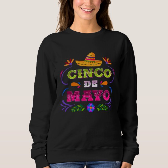 Sweatshirt Cinco De Mayo Burritos  Mexico Tacos and Avocado   (Devant)
