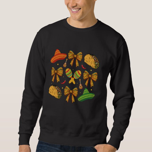 Sweatshirt Cinco De Mayo Coquette Bow Cinco De Mayo Party Som (Devant)