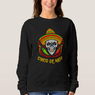 Sweatshirt Cinco De Mayo Croix Mexicaine Lunettes de soleil C