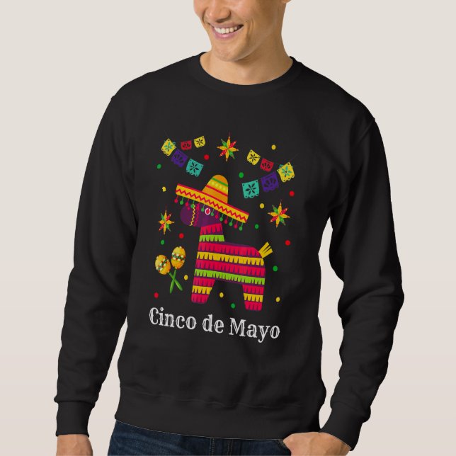 Sweatshirt Cinco De Mayo Cute Sombrero Portant Llama (Devant)