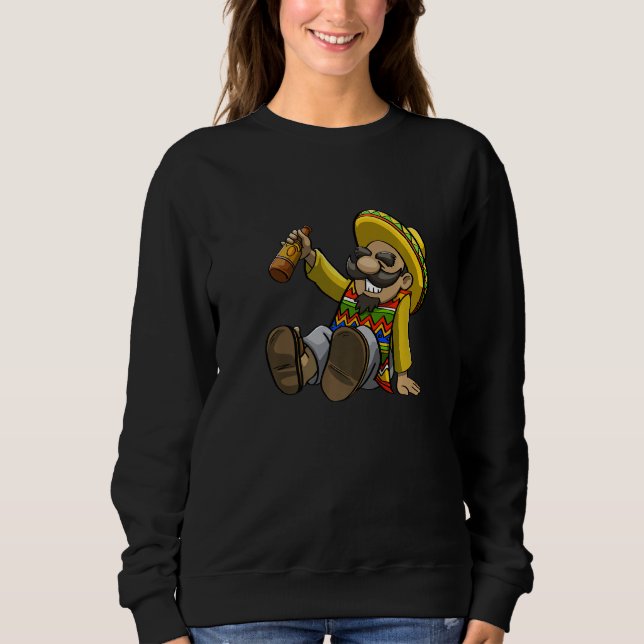 Sweatshirt Cinco De Mayo Dabbing Drunk Tio Women Mexican Cele (Devant)