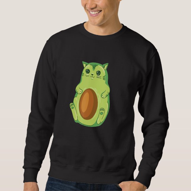 Sweatshirt Cinco De Mayo   Meow Avogato Cat Avocado Mexico (Devant)