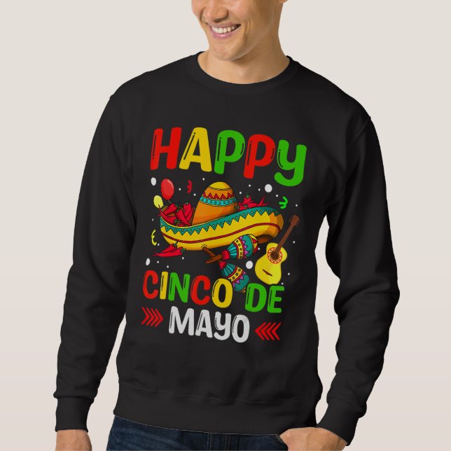 Sweatshirt Cinco De Mayo Mexican Fiesta 5 De Mayo (Devant)
