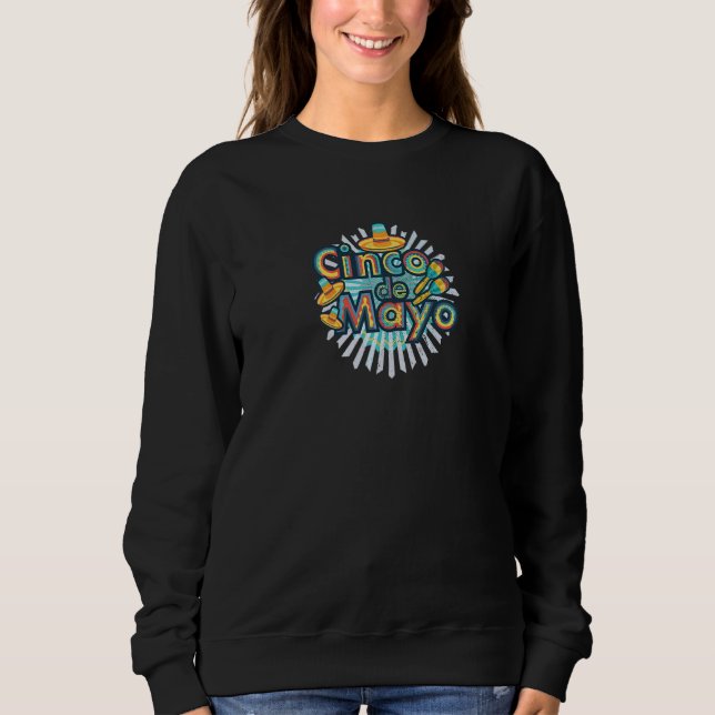 Sweatshirt Cinco De Mayo Vintage Mexicain 1 (Devant)